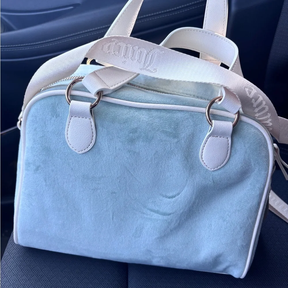 NWT Juicy Couture Mint & Light Pink Crossbody Satchel - Picture 10 of 10